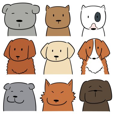 vektör köpek kümesi