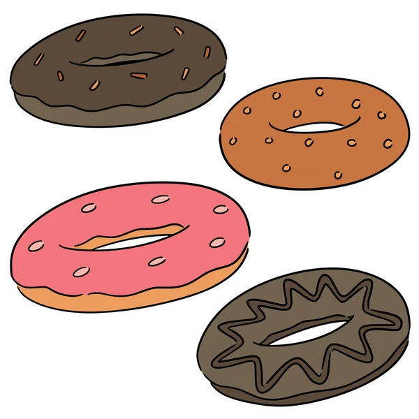 Juego Vectores Donut — Vector de stock