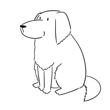 vektör köpek, golden retriever
