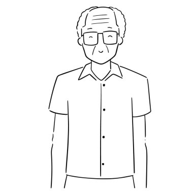vektör yaşlı adam