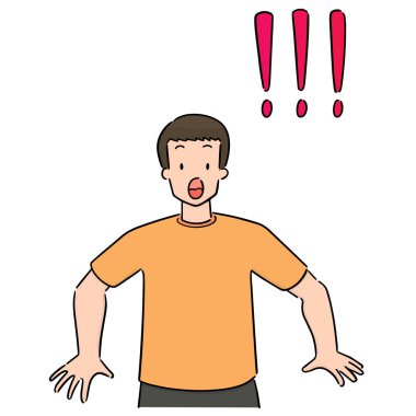 adamın şaşırtıcı vektör