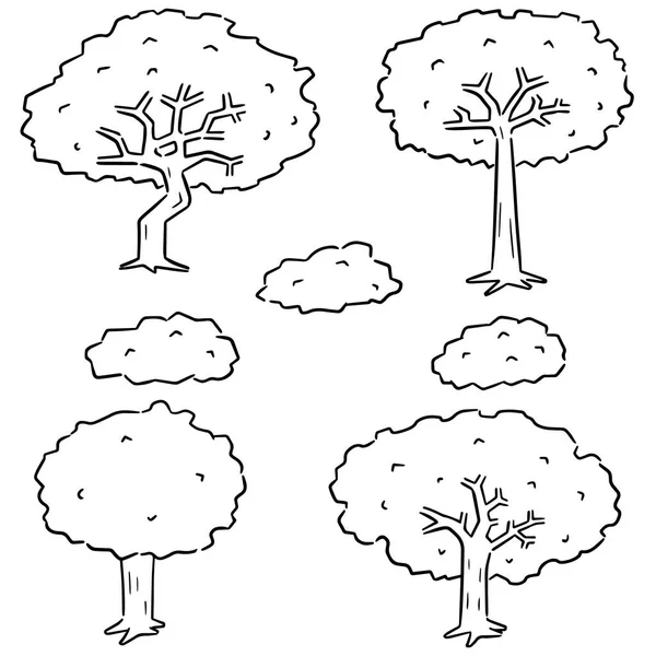 Vectorverzameling Bomen — Stockvector