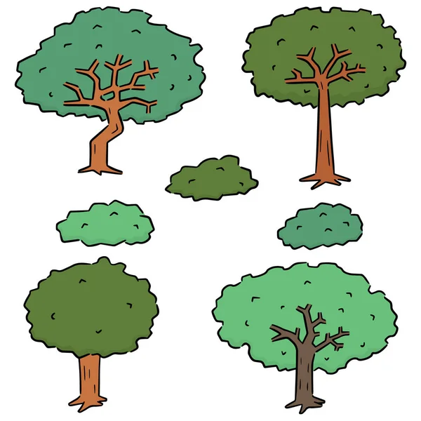 Vectorverzameling Bomen — Stockvector