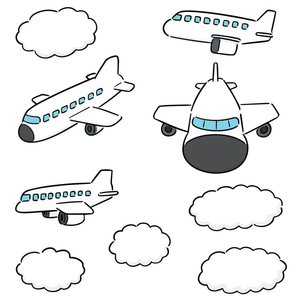 Vektorsatz Des Flugzeugs — Stockvektor
