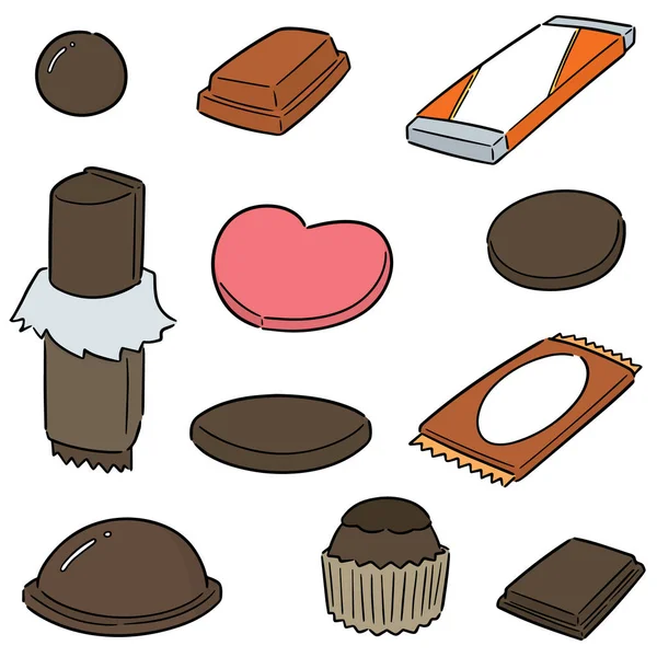 Conjunto Vectores Chocolate — Archivo Imágenes Vectoriales