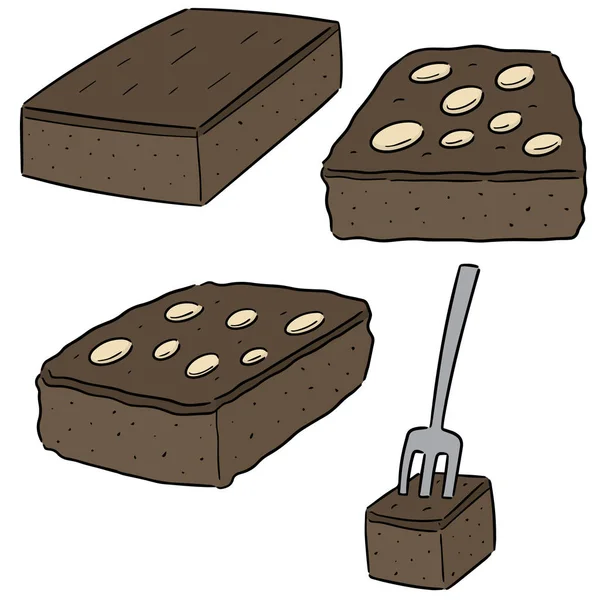 Wektor Zestaw Brownies — Wektor stockowy