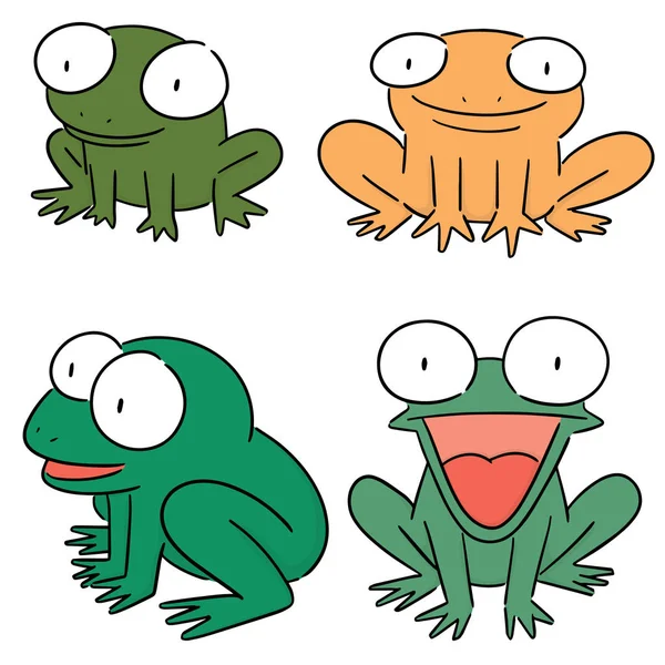 Vector Set Frog — Stock Vector
