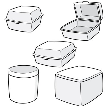 köpük konteyner vektör kümesi