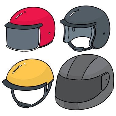 motosiklet kask vektör kümesi