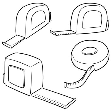 ölçme teyp vektör set