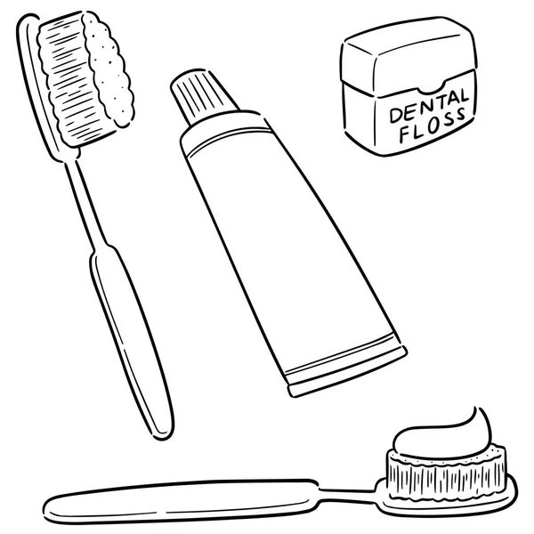 Vector Set Tooth Care Set — Stockvector