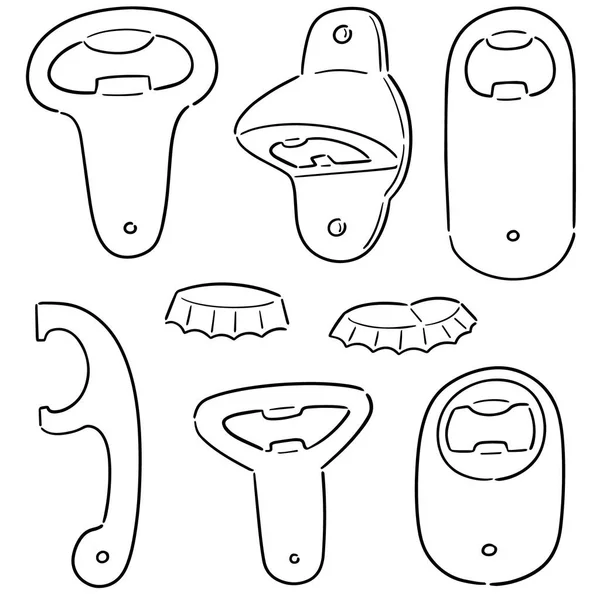 Jeu Vectoriel Ouvre Bouteille — Image vectorielle