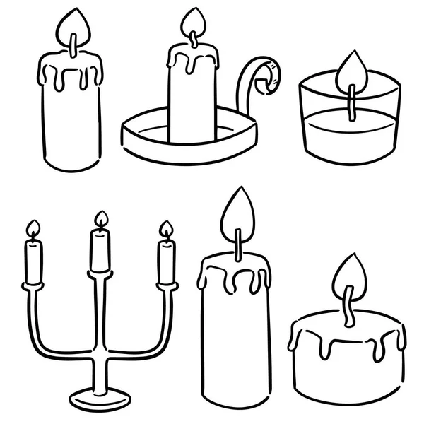 Vector Set Candle — Stock Vector