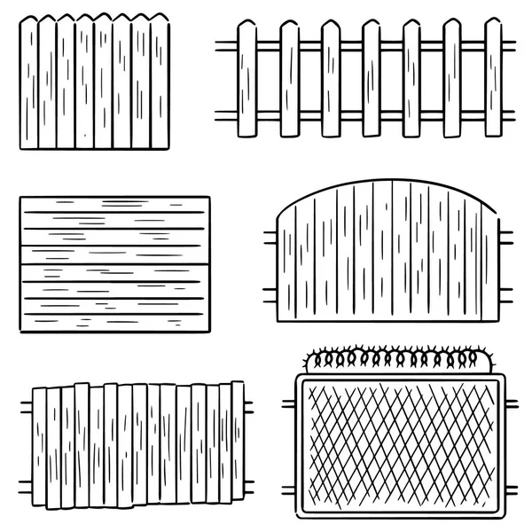 Ensemble Vectoriel Clôture — Image vectorielle