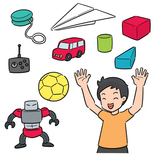 Vector Set Kid Toy — Stock Vector