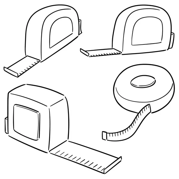 Vector Set Measuring Tape — Stock Vector