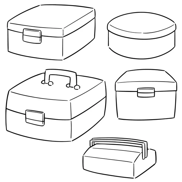 Vector Conjunto Caja Herramientas — Vector de stock