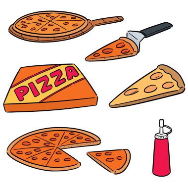 Vektör set pizza