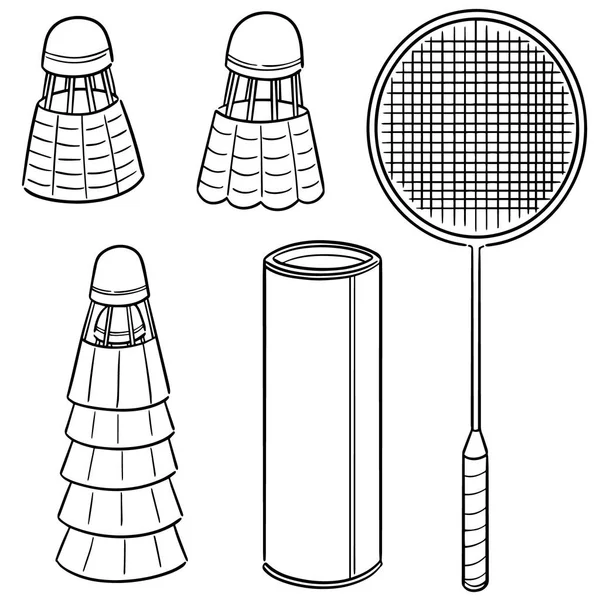 Vector Conjunto Equipos Bádminton — Archivo Imágenes Vectoriales