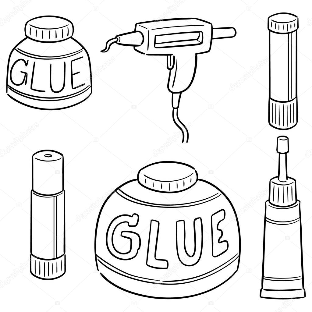 vector set of glue