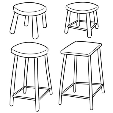 sandalye vektör kümesi