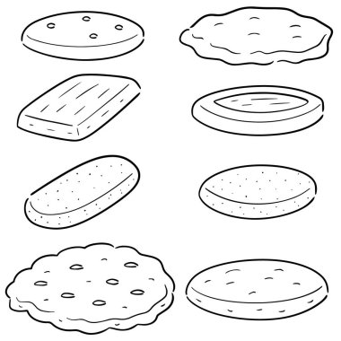 Kurabiye ve bisküvi vektör kümesi