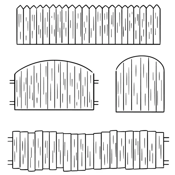 Vectorset Van Het Hek — Stockvector