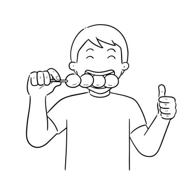 man yemek köfte vektör