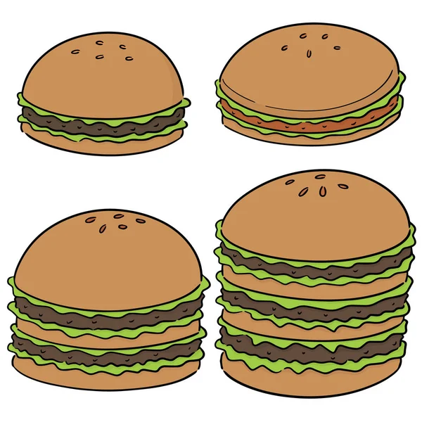 Vector Set Burger — Stock Vector
