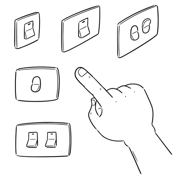 Vector Conjunto Interruptor Eléctrico — Vector de stock