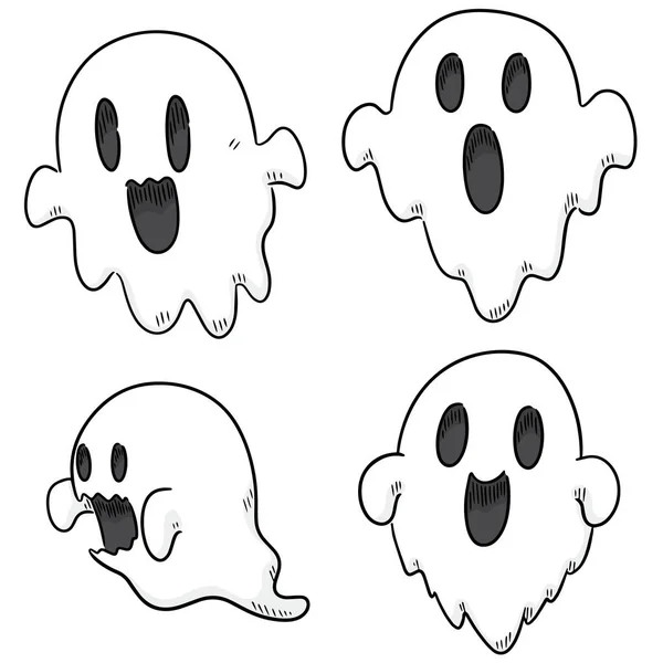 Vector Set Ghost — Stock Vector