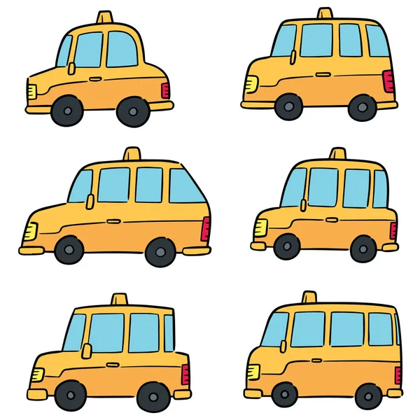 Vector Conjunto Taxi — Archivo Imágenes Vectoriales