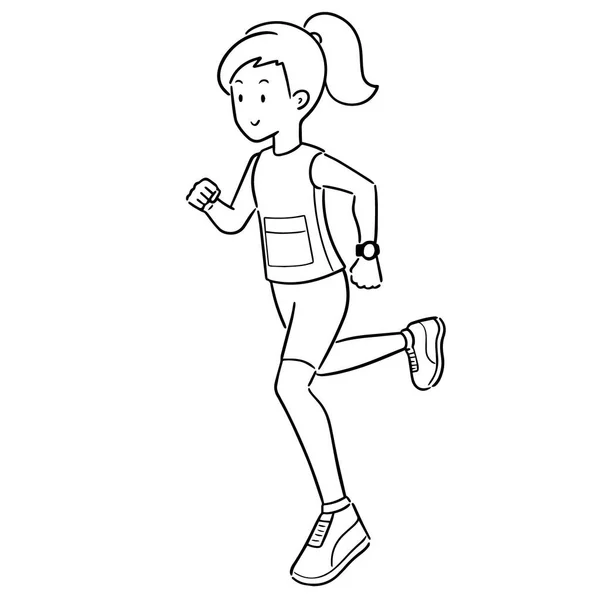 Vector Mujer Corriendo — Archivo Imágenes Vectoriales