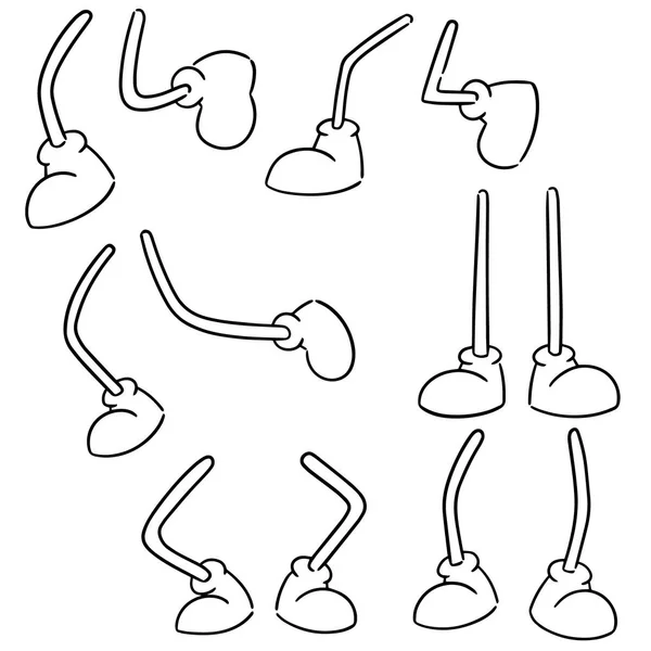 Векторний Набір Мультяшної Ноги — стоковий вектор