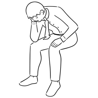 üzgün insan vektör