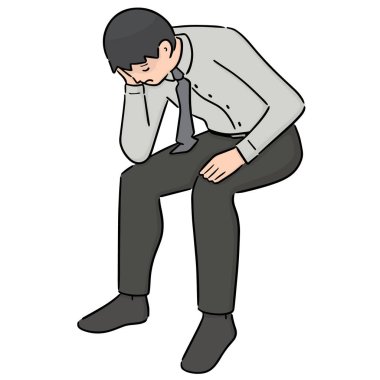 üzgün insan vektör