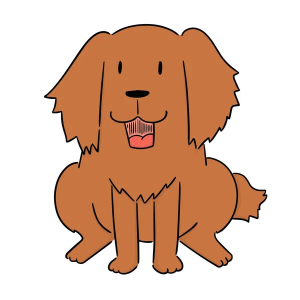 Vector Dog Golden Retriever — Stock Vector
