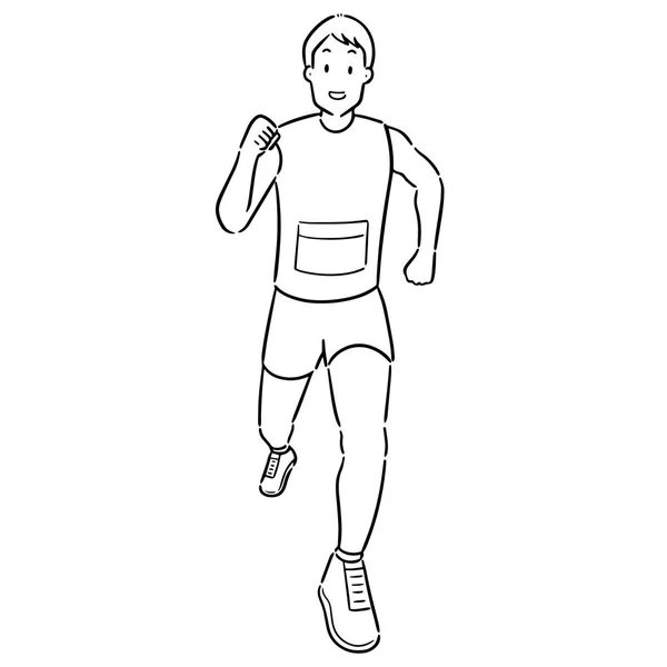 Vector Del Hombre Corriendo — Vector de stock