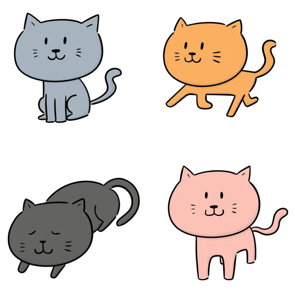猫的病媒集 — 图库矢量图片