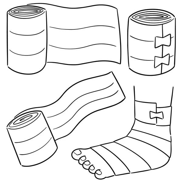 Jeu Vectoriel Bandage Médical — Image vectorielle