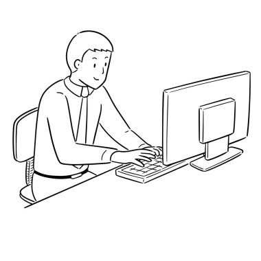 Ofis çalışanının vektör kümesi