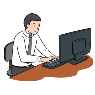 Ofis çalışanının vektör kümesi