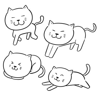 vektör kedi kümesi