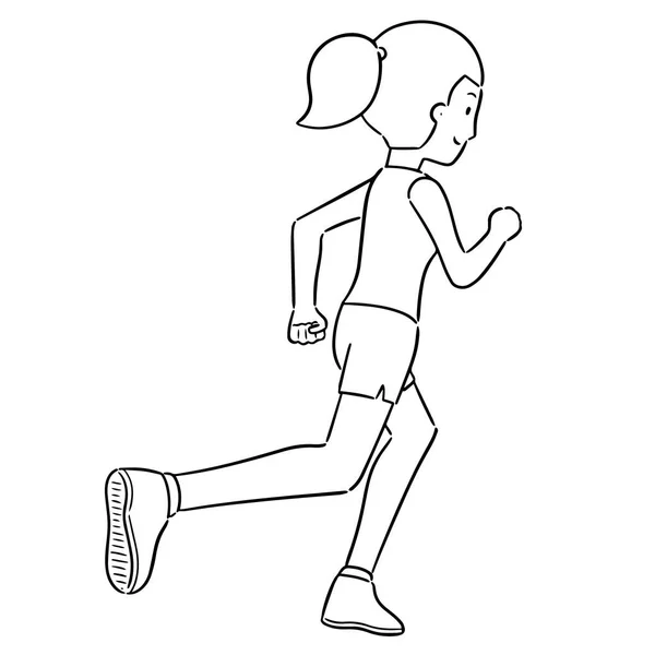 Vector Mujer Corriendo — Archivo Imágenes Vectoriales