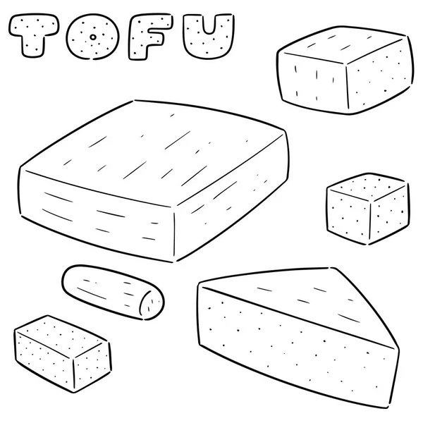 Tofu Vektör Kümesi — Stok Vektör