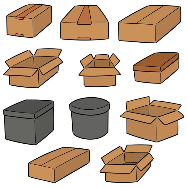 Vector Conjunto Caja — Vector de stock