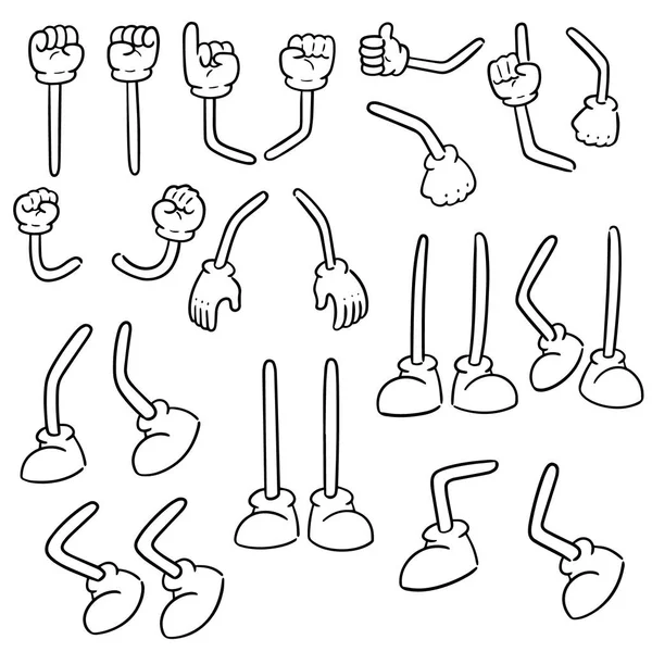 Vector Set Van Cartoon Arm Cartoon Been — Stockvector