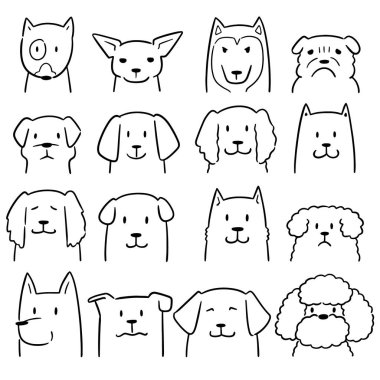 vektör köpek kümesi