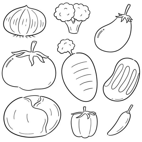 Векторный Набор Овощей — стоковый вектор