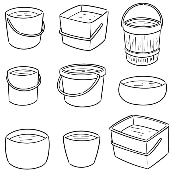 Ensemble Vectoriel Seaux — Image vectorielle